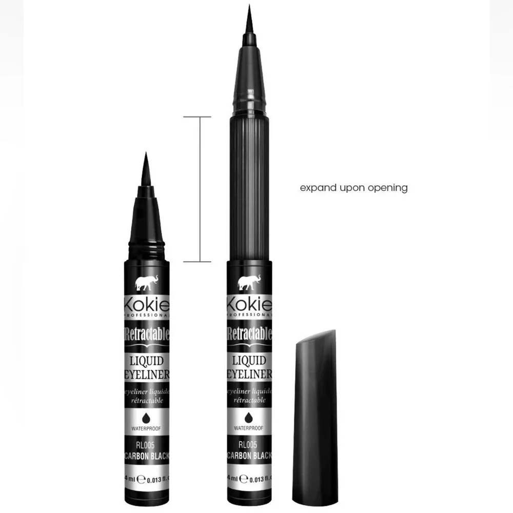 💎 Kokie Retractable Liquid Eyeliner in Color Carbon Black New Full-Size